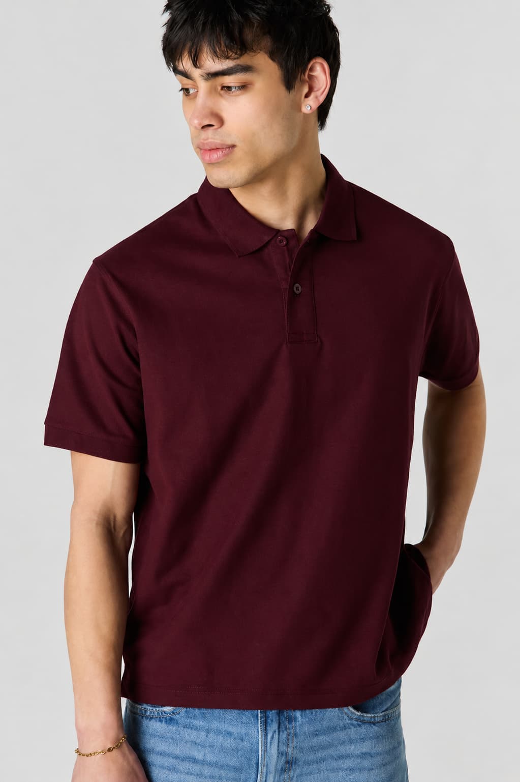 MAROON OFFICE POLO