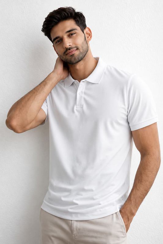 WHITE OFFICE POLO
